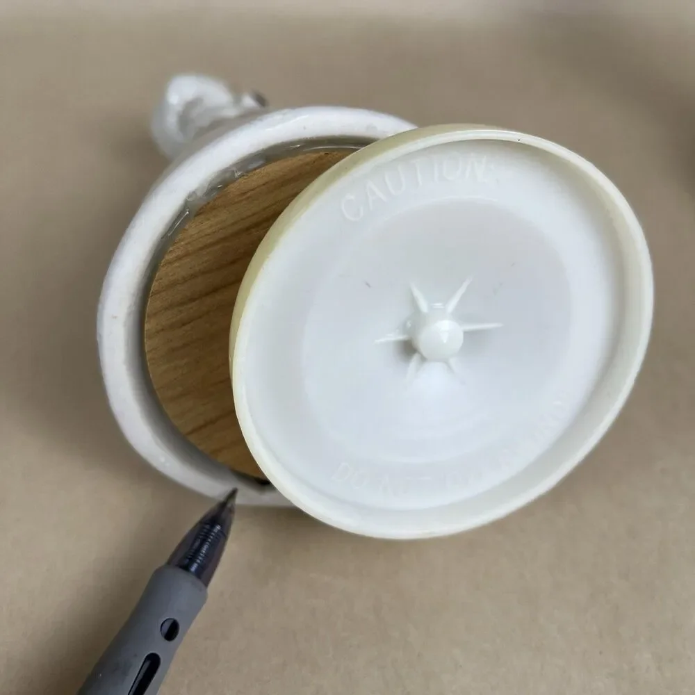 VTG Rotating Musical Box Girl Playing Cello Porcelain 6.5” Works‎